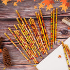 Kolewo4ever 100 Pieces Thanksgiving Pencils Assortment Cylinder Wood Pencil - Image 5