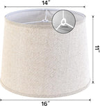 Drum Lamp Shades Larges, Modern Farmhouse Lampshades Beige - Image 2