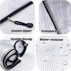 Oaimyy-11 x 14"-18 Pcs-Plastic Mesh Zipper Pouch Document Folders Bag Zip File - Image 4