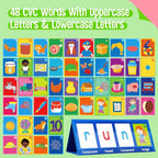Word Building Desktop Pocket Chart, 48 CVC Words & 50 First Words, Double-Sided - Image 3