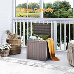 Yardgrace 35 Gallon Small Waterproof Outdoor Storage Box, Resin Deck Box - Image 4