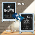 HBCY Creations Rustic Blue & White Tabletop Chalkboard - Image 2