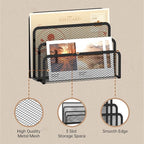 SUPEASY Mail Organizer for Desk, Mesh Metal Mail Holder Countertop - Image 5