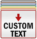 Custom Arrow Directional Sign, Down Arrow, 24x30 Inches, 3M EGP Reflective by MySignCenter