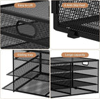 Marbrasse 5 Tier Desktop Literature Organizer, Mesh Paper Organizer Desk - Image 4