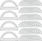CertBuy 48 Pack Clear Protractor 6 Inch, Plastic Protractor Math Protractors by CertBuy