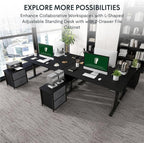 FLEXISPOT 63'' L Shaped Reversible Standing Desk - Image 9