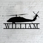 Personalized Metal Airplane Wall Art, Airplane Name Sign, Customized Pilot Name by Unknown