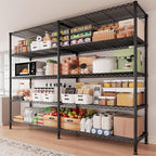 5 Tier Storage Shelves Metal Shelving Unit Load 1500LBS, Adjustable Wire - Image 2