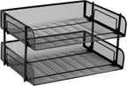 Mind Reader Stackable Paper Tray, Desktop Organizer, File Storage, Metal Mesh - Image 7