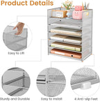 Subekyu 6 Tier Paper Organizer for Desk - Image 5
