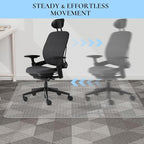 HOMEK Office Chair Mat for Carpet, Transparent Carpet Protector Mat for Office - Image 5