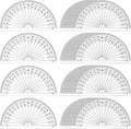 Zonon 100 Pcs 4 Inch Clear Plastic Protractor Bulk Math Protractors Set 180 by Zonon