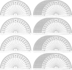 Zonon 100 Pcs 4 Inch Clear Plastic Protractor Bulk Math Protractors Set 180 by Zonon