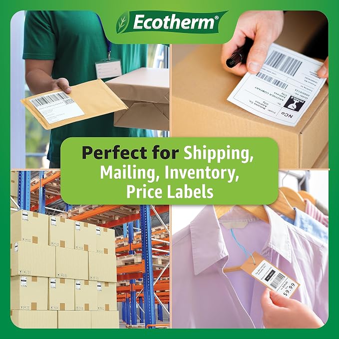 1.25" x 1" Thermal Labels | 4 Rolls | 5520 Labels | fits Zebra, Offnova Thermal - Image 6
