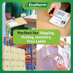 4" x 6" Thermal Labels | 4 Rolls | 1100 Labels | fits Zebra, Offnova Thermal - Image 7