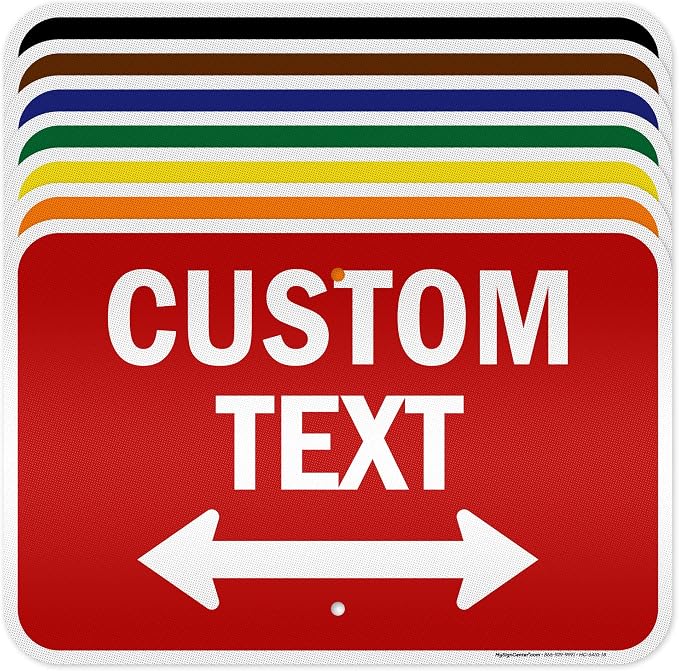 Custom Arrow, Custom Directional Sign, Two way Arrow, 12x18 Inches, 3M EGP by MySignCenter