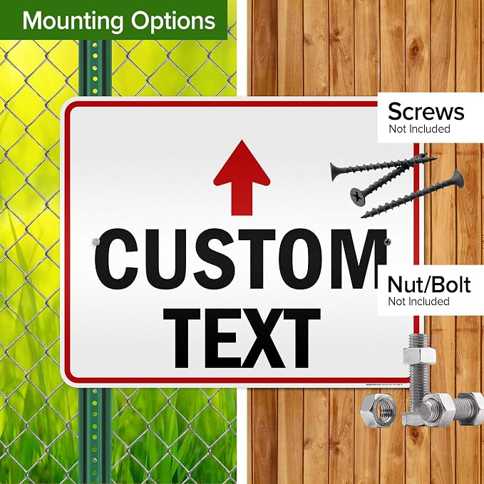 Custom Arrow, Custom Directional Sign, Up Arrow, 24x30 Inches, 3M EGP Reflective - Image 5