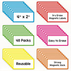 48 Pack Magnetic Dry Erase Labels - Image 2