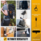 KAHETA 2 Pack Retractable Keychain Heavy Duty Carabiner Badge Holder Clip - Image 8