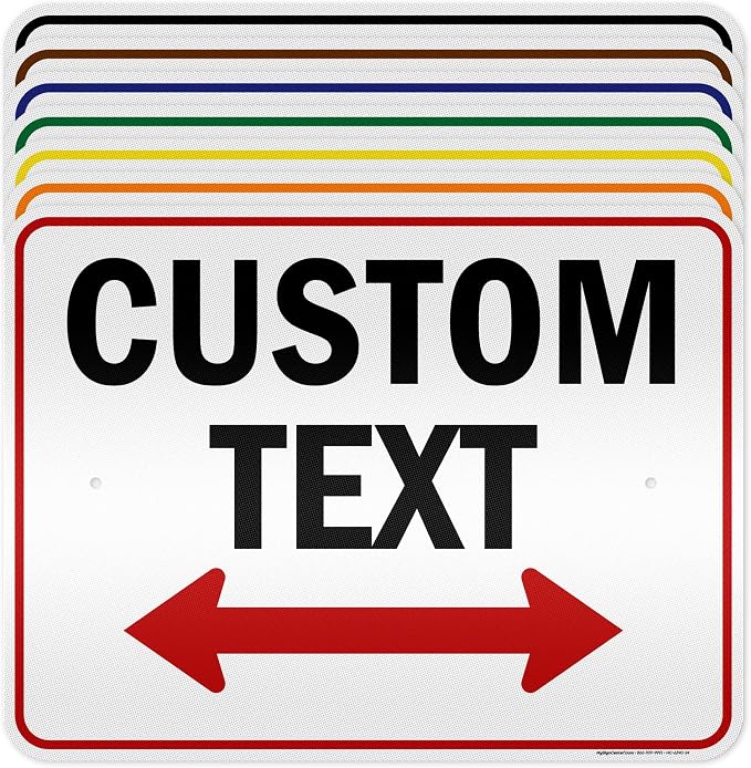 Custom Arrow, Custom Directional Sign, Two Way Arrow, 18x24 Inches, 3M EGP by MySignCenter