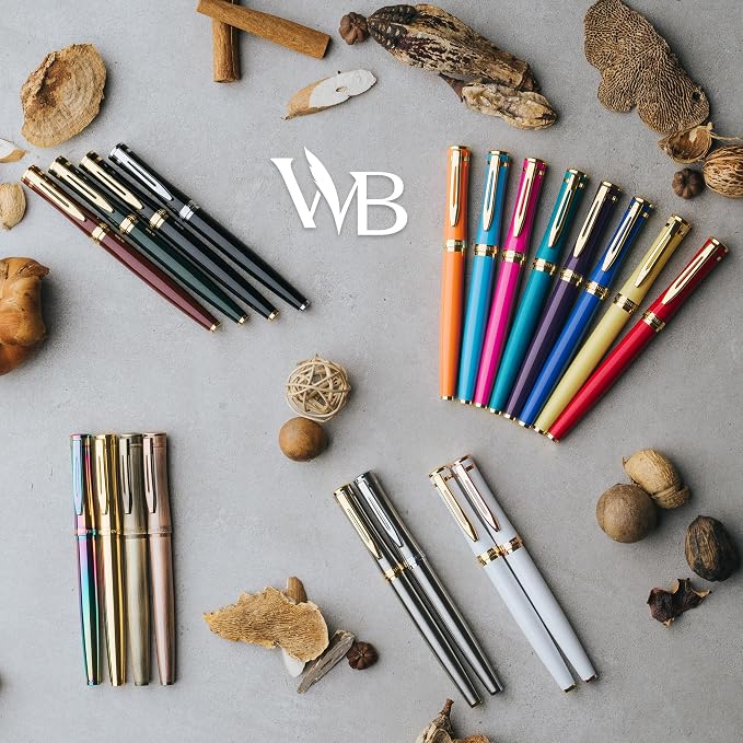 Wordsworth & Black Fountain Pen Set, Medium Nib, 24 Ink Cartridges and Ink - Image 8