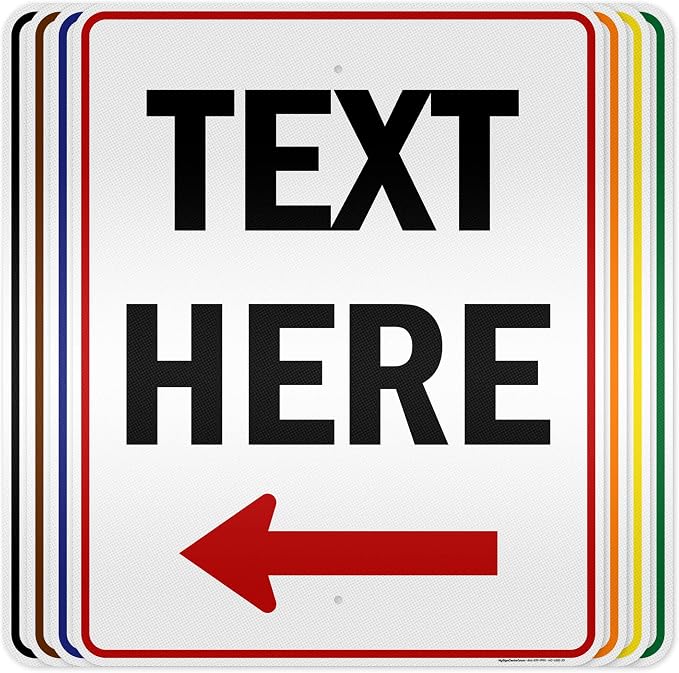 Custom Arrow, Custom Directional Sign, Left Arrow, 24x30 Inches, 3M EGP by MySignCenter