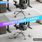 Vicwe Office Chair Mat for Carpet, 2 Pack, Easy Rolling Hard Mat for Office - Image 5