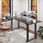 SANODESK 4-Leg L Shaped Standing Desk, Electric Height Adjustable Desk - Image 2