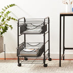 Safco 5215BL Onyx Mesh Open File Cart - Image 2