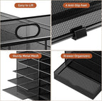 Marbrasse 7 Tier Desktop Literature Organizer, Mesh Paper Organizer, Desk - Image 5