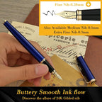 BEILUNER Blue Fountain Pen, Stunning Luxury Pens - Image 4