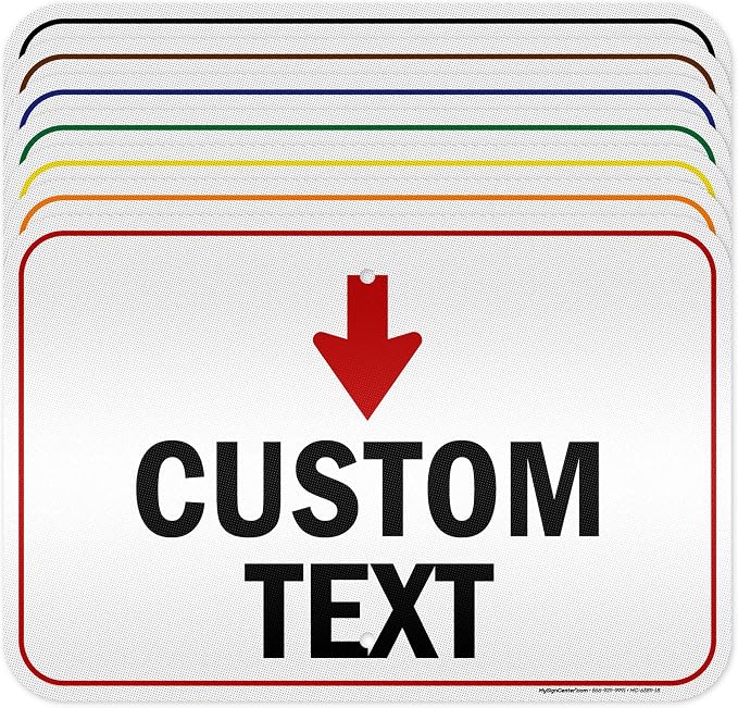 Custom Arrow, Custom Directional Sign, Down Arrow, 12x18 Inches, 3M EGP by MySignCenter
