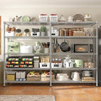 REIBII 1500LBS Storage Shelves 61.7''W Wire Shelving Unit 5 Tier Metal Shelving - Image 5