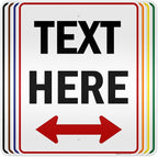 Custom Arrow, Custom Directional Sign, Two Way Arrow, 24x30 Inches, 3M EGP by MySignCenter