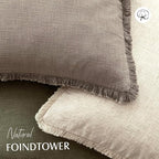 Foindtower Set of 2 Decorative Linen Fringe Throw Pillow Covers Boho Farmhouse - Image 4