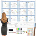 CLEVER CLEAN Large Dry Erase Wall Calendar 5 Feet- 48"x60" 2026 Undated Yearly by CleverClean