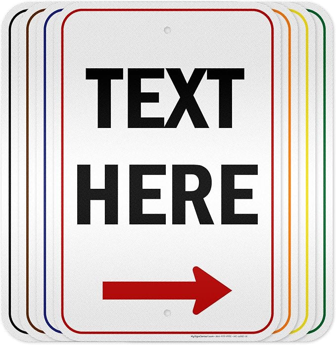 Custom Arrow, Custom Directional Sign, Right Arrow, 12x18 Inches, 3M EGP by MySignCenter