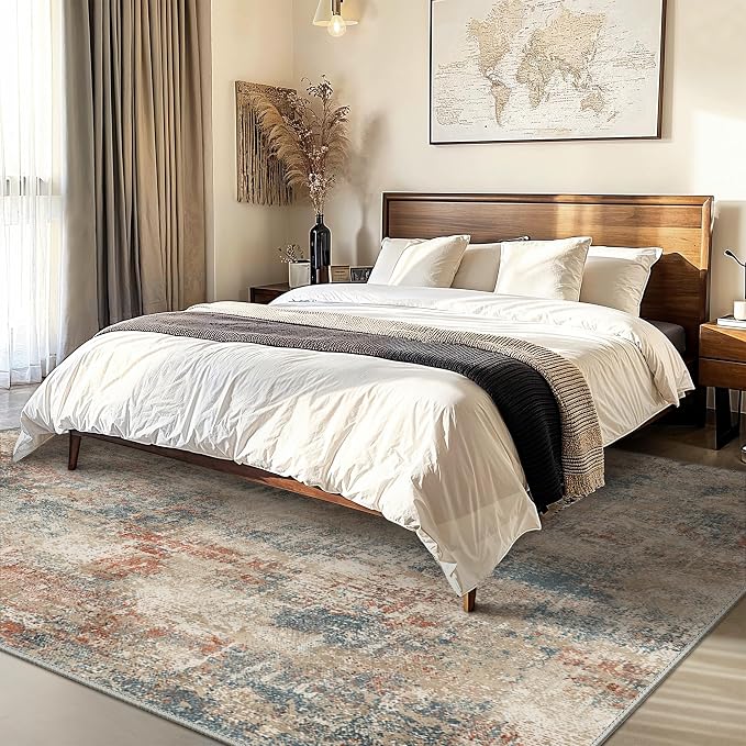 GENIMO Washable Area Rugs for Living Room, 6x9 Modern Non Slip Rugs, Low Pile - Image 7