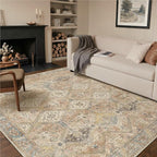 GENIMO 8x10 Area Rugs for Living Room, Machine Washable Non Slip Vintage Rugs by GENIMO