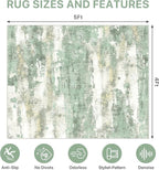 Office Chair Mat for Hardwood Tile Floor, Abstract 48"X 60" Desk Mats for - Image 9