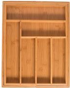 BIRDROCK HOME Bamboo Expandable Utility Drawer Organizer – Utensil Silverware – - Image 4