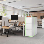 3-Drawer File Cabinet with Lock, Metal Vertical Filing Cabinets - Image 8