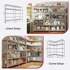 REIBII 1500LBS Storage Shelves 61.7''W Wire Shelving Unit 5 Tier Metal Shelving - Image 6