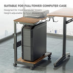 EUREKA ERGONOMIC PC Stand Computer Cart, Height Adjustable Tower Stand 2-Tier - Image 5