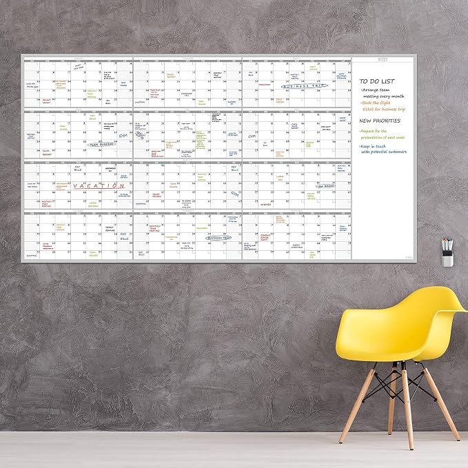 Large Reusable Dry Erase Yearly Wall Calendar - Image 7