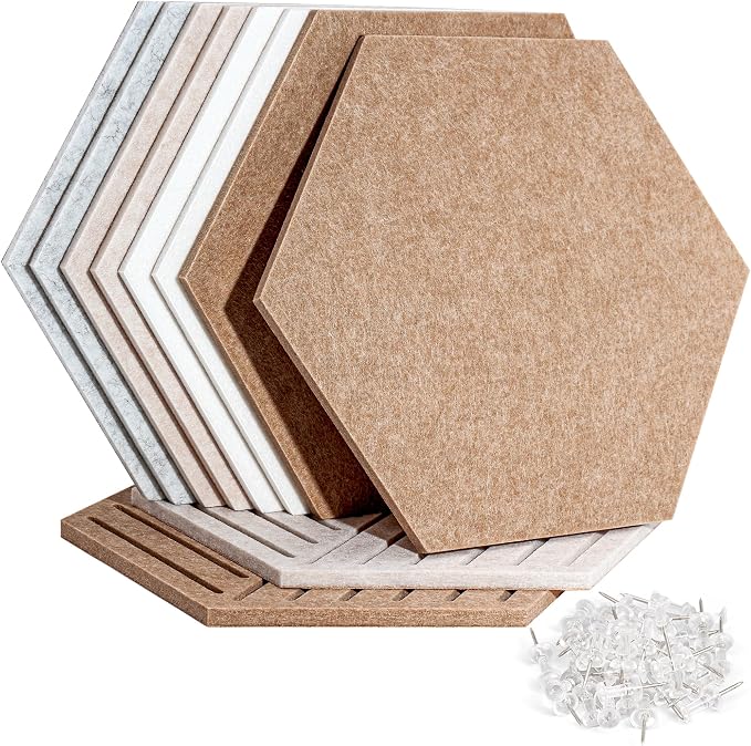 15'' Large Hexagon Cork-Bulletin Board Tiles Adhesive Frameless 10 Pack 15 x 13 - Image 12