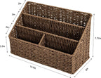 DINGTAI Woven Mail Organizer, Mail Organizer Countertop, Natural Tabletop Mail - Image 5