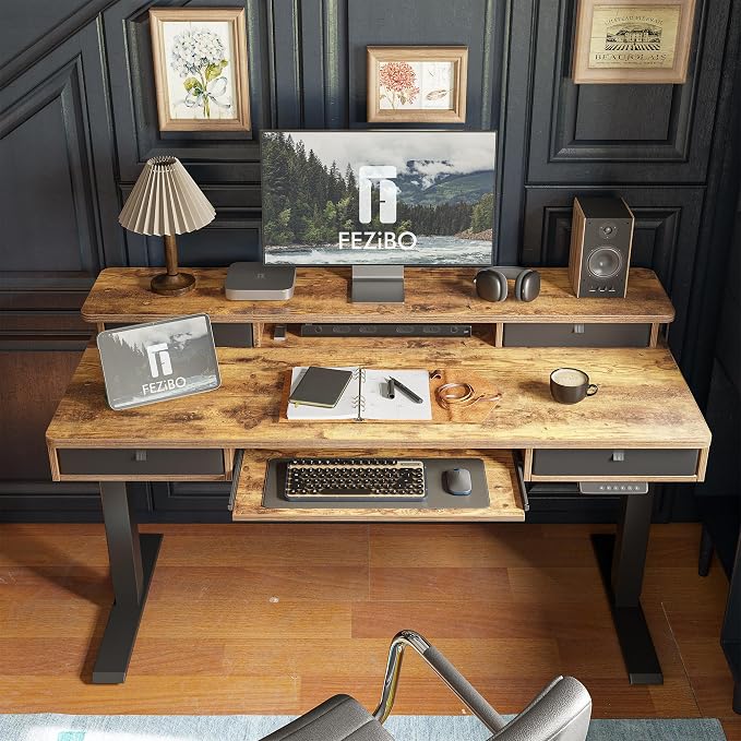 FEZIBO 55'' x 24" Height Adjustable Electric Standing Desk - Image 2