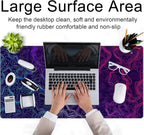 Blue Purple Desk Pad Topographic Map Desk Mat XXL Large Extended Gaming Mouse - Image 4